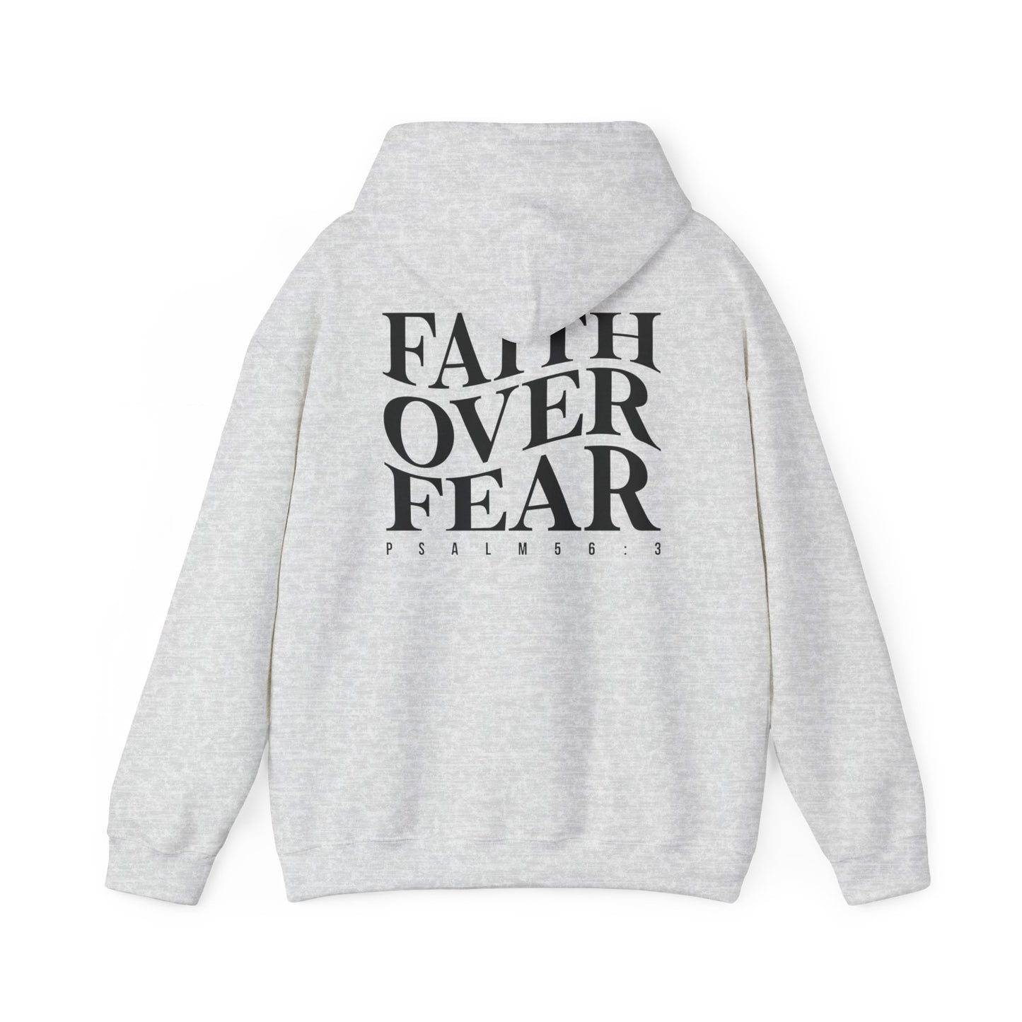 Hooded Sweatshirt Faith Over Fear Cross Design