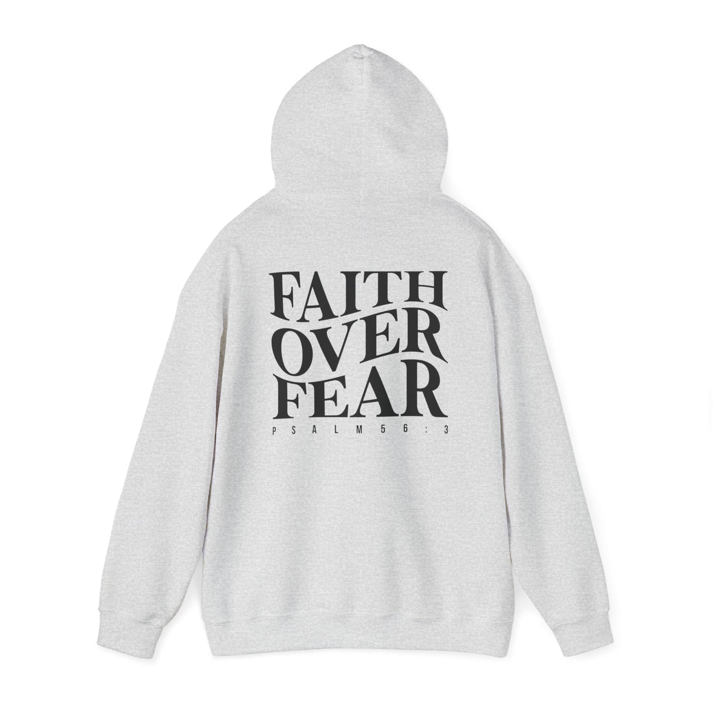 Hooded Sweatshirt Faith Over Fear Cross Design