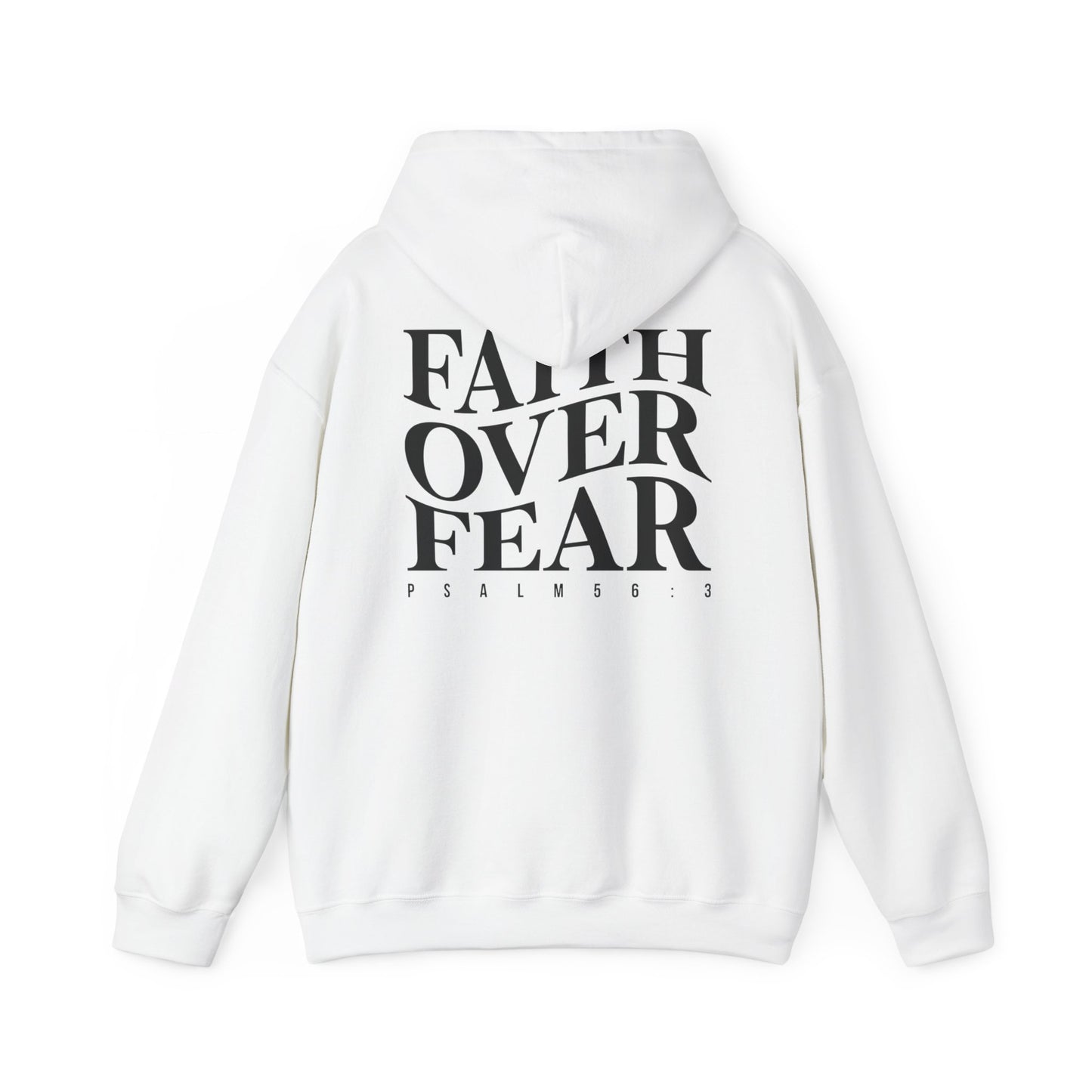 Hooded Sweatshirt Faith Over Fear Cross Design