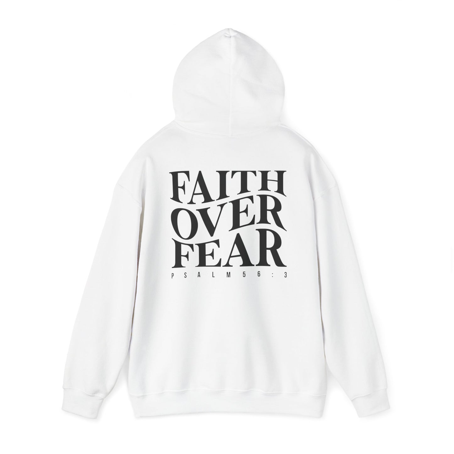 Hooded Sweatshirt Faith Over Fear Cross Design