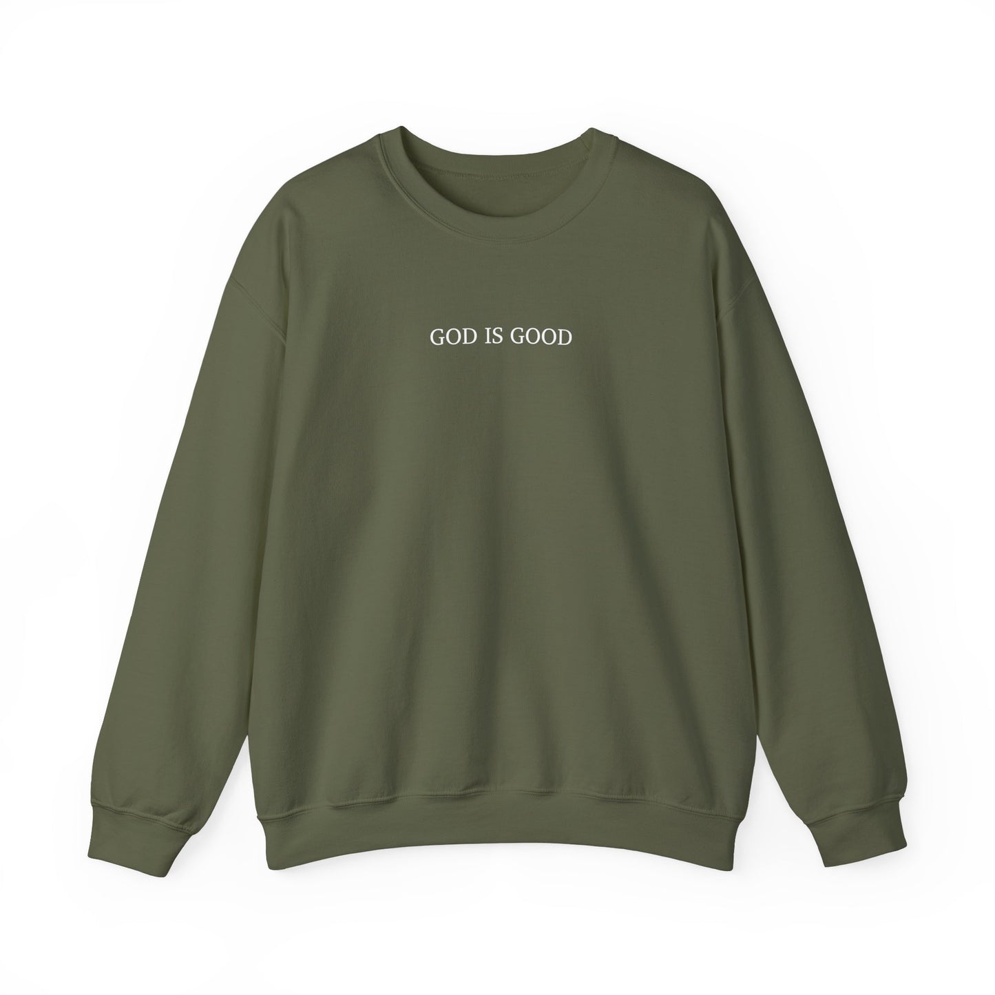 Faithful Sweatshirt with Bold 'GOD IS GOOD' Typography